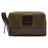 Green/Dark Brown Chatham Mens Waxed Canvas Wash Bag