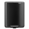 Matt Black Brabantia Bo Pedal Bin 12 Litre