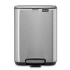 Matt Steel Fingerprint Proof Brabantia Bo Pedal Bin 4 Litre