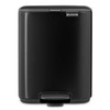 Matt Black Brabantia Bo Pedal Bin 7 Litre
