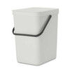 Light Grey Brabantia Sort & Go Waste Bin 25 Litre