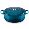Deep Teal Le Creuset Signature Cast Iron Oval Casserole 35cm