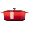 Cerise Le Creuset Signature Cast Iron Oval Casserole 35cm Side View