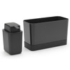 Dark Grey Brabantia SinkSide Sink Organiser and Soap Dispenser Separated