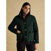 Green  Joules Womens Fleur Fleece Jacket On model
