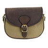 Teales Huntsman Oiled Leather & Khaki Canvas Cartridge Bag