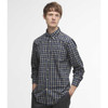 Navy Barbour Mens Bramham Checked Tailored Shirt Front