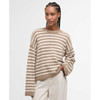 Fawn/Ecru Stripe Barbour Womens Rosie Knitted Jumper Front