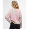 Oat/Cherry Blossom Stripe Barbour Womens Rosie Knitted Jumper Back