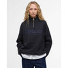 Dark Navy Barbour Womens Sara Half Zip Sweatshirt FRont