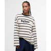 Ecru/Dark Navy Stripe Barbour Womens Maeve Top Front
