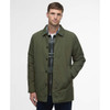 Olive Barbour Mens Wadded Lorden Showerproof Mac Front