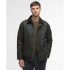 Olive Check Barbour Mens Modern Beaufort Check Wax Jacket Front