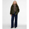 Olive Barbour Womens Brawby Fleece Jacket On Model