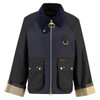 Royal Navy/Black/Dress Tartan Barbour Womens Kearton Wax Jacket