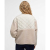 Oatmeal/Silver Cloud Barbour Womens Weatherby Fleece Jacket Back