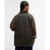 Archive Olive/Beech/Ancient Tartan Barbour Womens Kettlewell Wax Jacket Back