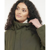 Olive Barbour Womens Beaconsfield Jacket Collar