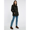 Verdigris Dubarry Womens Gandon Wax Jacket Full Length On Model