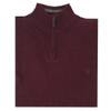 Albert and Mauice Netherton Zip Neck Jumper Claret flat