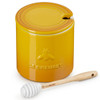 Le Creuset Stoneware Boston Honey Pot With Dipper Outside