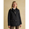 Black  Joules Womens Beatrix Showerproof Diamond Quilted Jacket On Model