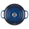 Le Creuset Signature Cast Iron Round Casserole 22cm Lapis Top