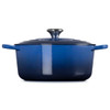 Le Creuset Signature Cast Iron Round Casserole 26cm Lapis Side View