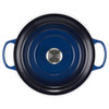 Le Creuset Signature Cast Iron Round Casserole 28cm Lapis Top View
