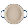 Le Creuset Signature Cast Iron Shallow Casserole 30cm Lapis Interior