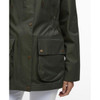 Olive Barbour Womens Maple Waterproof Jacket Collar Pocket