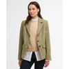 Light Olive Check Barbour Womens Lupin Tailored Jacket Front