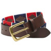 Brown/Red/White/Navy Ibex Mens 30044 Polo Belt 35mm