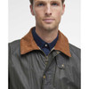 Archive Olive Barbour Mens Lightweight Ashby Wax Jacket Collar
