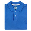 Albert and Maurice Mens Classic Pique Polo Shirt Indigo Blue Folded