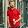 Albert and Maurice Mens Classic Pique Polo Shirt Red Icecream Lifestyle