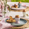 Le Creuset Stoneware Set of 2 Egg Cups La Jardin Collection in use