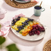 Le Creuset Stoneware Serving Platter La Jardin Collection lifestyle