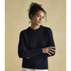 Navy Joules Womens Cotton Crew Neck Jumper On Model
