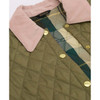 Bleached Olive/Ancient/Gardenia Barbour Womens Icons Cropped Liddlesdale Quilted Jacket lining