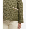 Bleached Olive/Ancient/Gardenia Barbour Womens Icons Cropped Liddlesdale Quilted Jacket sleeve