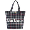 Navy/Red Check Barbour Mini Telfield Tartan Tote