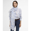 White Barbour Womens Wisteria Scarf on model