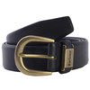 Saffiano Black Barbour Mens Clyde Leather Belt