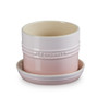 Le Creuset Stoneware Herb Planter with Tray Shell Pink