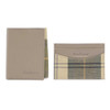 Concrete/Ancient Barbour Cresswell Leather Trifold and Card Holder Gift Set