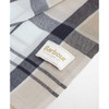 Rosewood Tartan Barbour Womens Verona Pashmina Scarf Badge