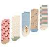 Multi/Ecru/Dog Joules Womens Everyday Ankle Socks 5 Pack