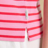 Pink/Red Joules Womens Harbour Short Sleeve Top Detail