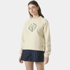 Cream Helly Hansen Womens Capri Sweatshirt on model